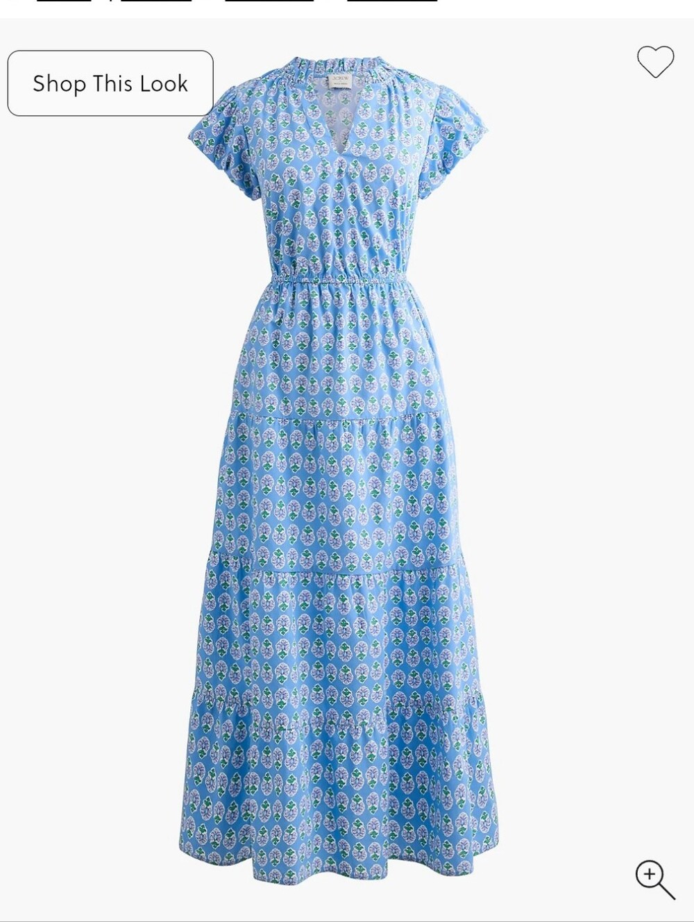 Light Blue Floral V-Neck Maxi Dress Willa